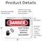 Signmission Keep Hands Clear Of Moving Machinery Danger Sign, Vinyl Decal, 5in W x 3.5in L, 2PK OS-2PACK-DS-D-35-L-1392 - alternate 2